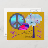 Carte Postale Cadeaux d'enseignant de musique (Devant / Derrière)