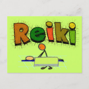 Carte Postale Cadeaux Design Personnages en allumettes Reiki