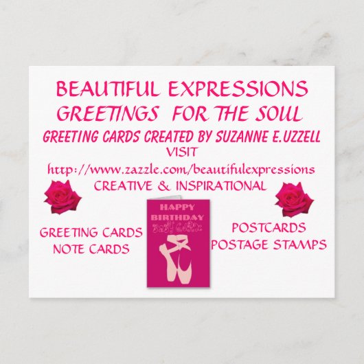 CARTE POSTALE CADEAUX D'EXPRESSIONS BEAUX (Devant)