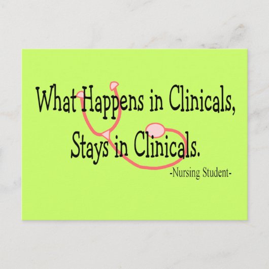 Carte Postale Cadeaux d'infirmière étudiante (Devant)