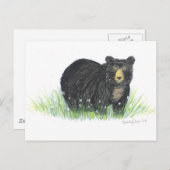 Carte Postale cadeaux d'ours noir (Devant / Derrière)