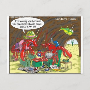 Carte Postale Cadeaux drôles de divorce de poissons T-shirts pou
