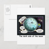 Carte Postale Cadeaux drôles de la face cachée de la Lune (Devant / Derrière)