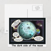 Carte Postale Cadeaux drôles de la face cachée de la Lune (Devant / Derrière)