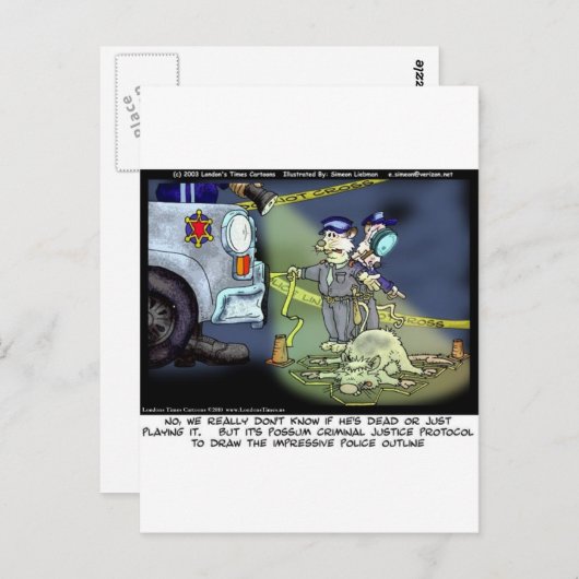 Carte Postale Cadeaux drôles de Possum Protocol T-shirts et obje (Devant / Derrière)