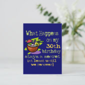 Carte Postale Cadeaux du 30e anniversaire (Debout devant)