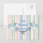 Carte Postale Cadeaux du 30e anniversaire du Mariage (Devant / Derrière)