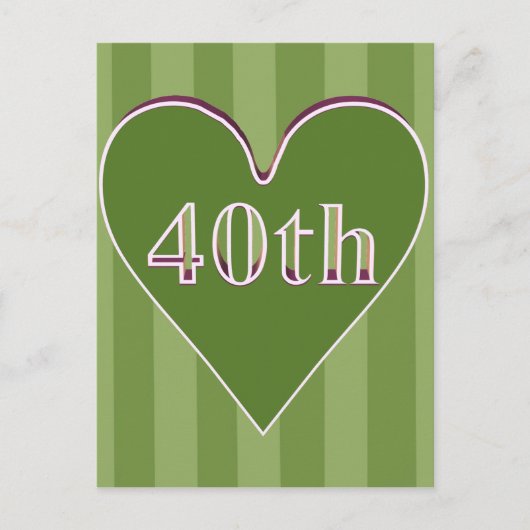 Carte Postale Cadeaux du 40e anniversaire du Mariage (Devant)