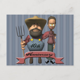 Carte Postale Cadeaux du 40e anniversaire du Mariage