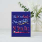 Carte Postale Cadeaux du 50e anniversaire (Debout devant)
