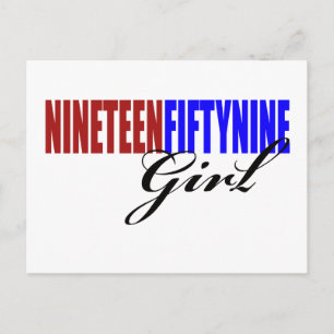 Carte Postale Cadeaux du 50e anniversaire, 1959 Girl!