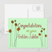 Carte Postale Cadeaux du Jubilé d'or des Soeurs (50e anniversair (Devant / Derrière)