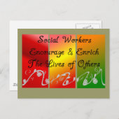 Carte Postale Cadeaux d'un travailleur social (Devant / Derrière)