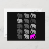 Carte Postale Cadeaux Eléphant PopArt (Devant / Derrière)