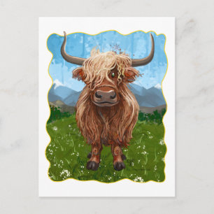 Carte Postale Cadeaux et Accessoires de Vache des Highlands