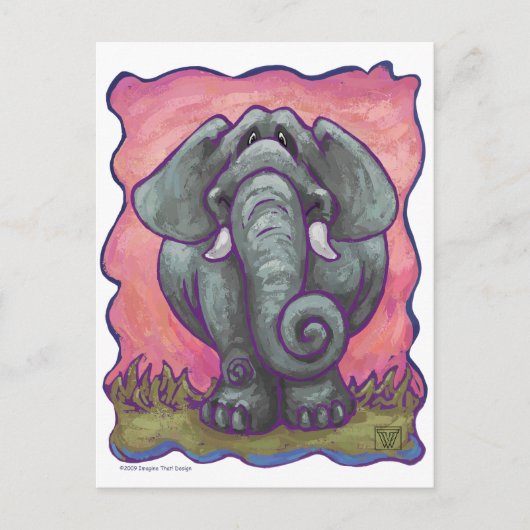 Carte Postale Cadeaux et accessoires éléphants (Devant)