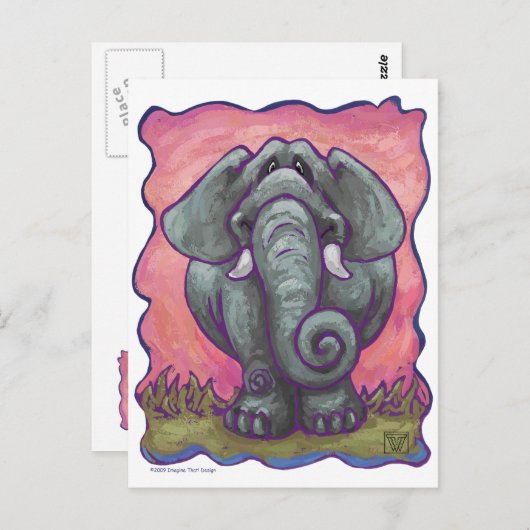 Carte Postale Cadeaux et accessoires éléphants (Devant / Derrière)
