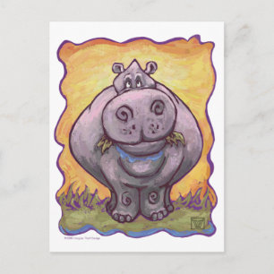 Carte Postale Cadeaux et Accessoires Hippopotame