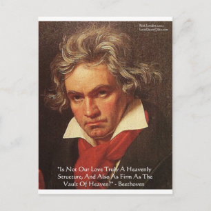 Carte Postale Cadeaux et T-shirts citation d'amour de Beethoven 