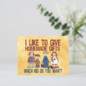 Carte Postale Cadeaux faits maison (Debout devant)