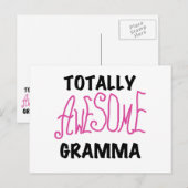 Carte Postale Cadeaux Gramma Rose entièrement génial (Devant / Derrière)
