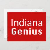 Carte Postale Cadeaux Indiana Genius (Devant / Derrière)