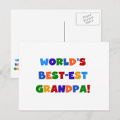 Carte Postale Cadeaux lumineux de couleurs de grand-papa du (Devant / Derrière)