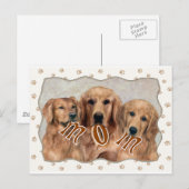 Carte Postale Cadeaux MOM Golden Retriever (Devant / Derrière)