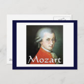 Carte Postale Cadeaux Mozart pour les mélomanes (Devant / Derrière)