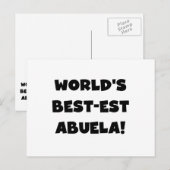 Carte Postale Cadeaux noirs et blancs du Meilleur-est Abuela du (Devant / Derrière)