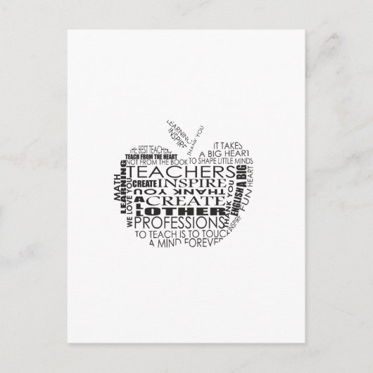 Carte Postale Cadeaux pour enseignants (Devant)