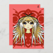 Carte Postale Cadeaux pour filles Anime (Devant / Derrière)