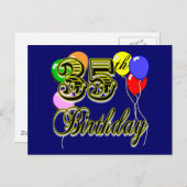 Carte Postale Cadeaux pour les 35 ans (Devant / Derrière)