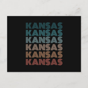 Carte Postale Cadeaux Rétro Kansas États-Unis Vintage Américains