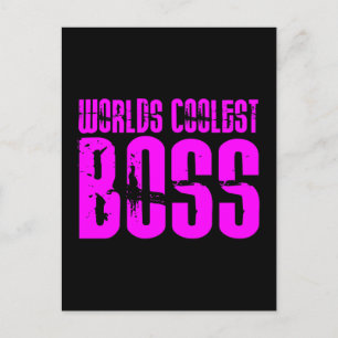 Carte Postale Cadeaux roses cool pour Bosses : Boss le plus froi