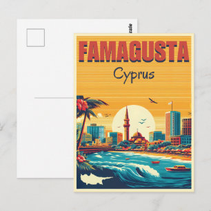 Carte Postale Cadeaux souvenirs de plage de Famagouste Chypre vo