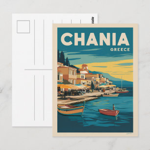 Carte Postale cadeaux souvenirs vintage Chania Grèce