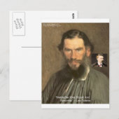 Carte Postale Cadeaux T-shirts etc. Citation de Tolstoï "Nietzsc (Devant / Derrière)
