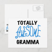 Carte Postale Cadeaux Tshirts Bleus Totalement Géniaux Gramma (Devant / Derrière)