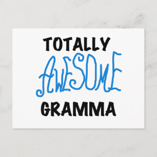 Carte Postale Cadeaux Tshirts Bleus Totalement Géniaux Gramma