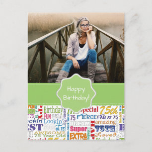 Carte Postale Cadeaux Uniques Et Spéciaux 75e Anniversaire