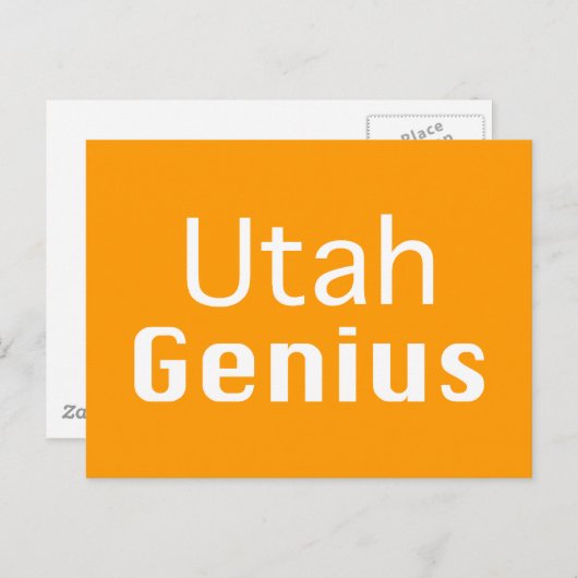 Carte Postale Cadeaux Utah Genius (Devant / Derrière)
