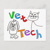 Carte Postale Cadeaux Vet Tech, Technicien Vétérinaire (Devant)