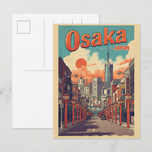 Carte Postale Cadeaux vintage OSAKA japon île de Honshu