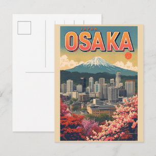Carte Postale Cadeaux vintage OSAKA japon île de Honshu