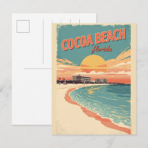 Carte Postale Cadeaux vintage Travel Cocoa Beach Floride westgat