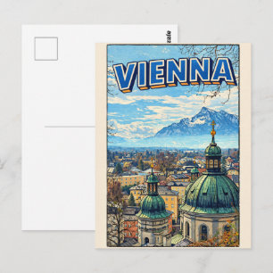 Carte Postale Cadeaux vintage ville de Vienne Autriche