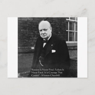 Carte Postale Cadeaux Winston Churchill "Le Succès n'est jamais