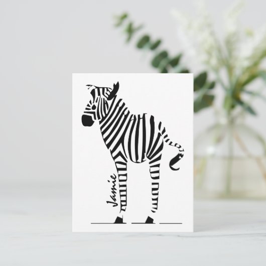 Carte Postale Cadeaux Zebra Lovers (Debout devant)