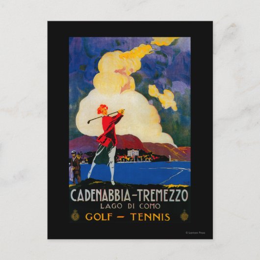 Carte Postale CadenabbiaTremezzo Poster Vintage Europe (Devant)